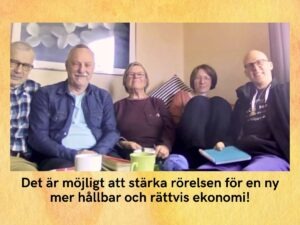 Sven Svedulf, Mikael Nilsson, Anika Agebjörn, Johanna Anemalm och Pan Ekbäck har det gemensamt att de höstterminen 2025 pluggade på kursen En annan ekonomi är möjlig på Färnebo folkhögskola.